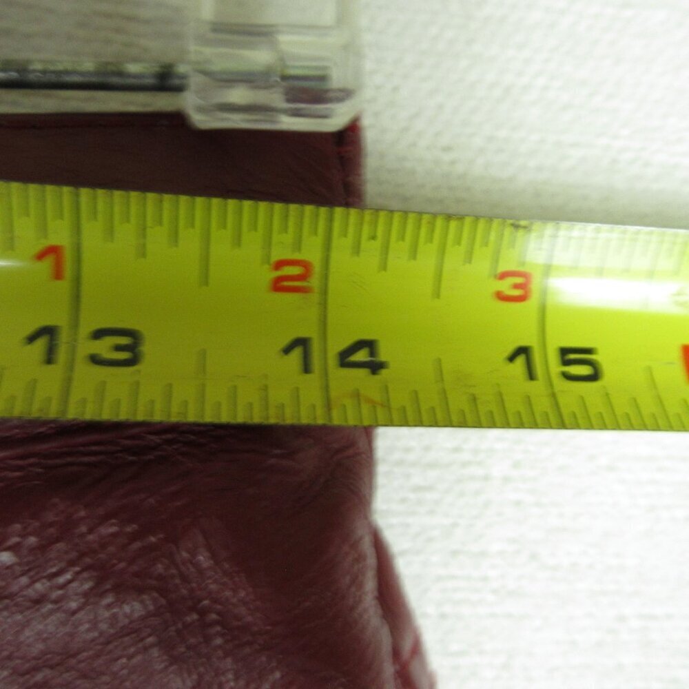 Newport News Leather Pants Size 29x32 Genuine Leather Oxblood Red - Picture 7 of 12